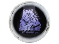 Latitude 64: Sapphire Inverted Stamp - Gold Orbit (White)